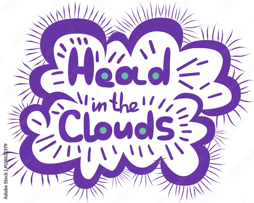 Obraz premium Head in the clouds card