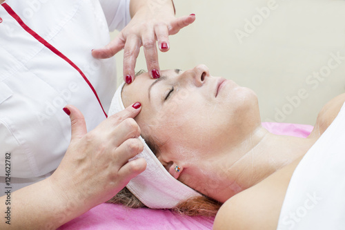 process of massage and facials in beauty salon