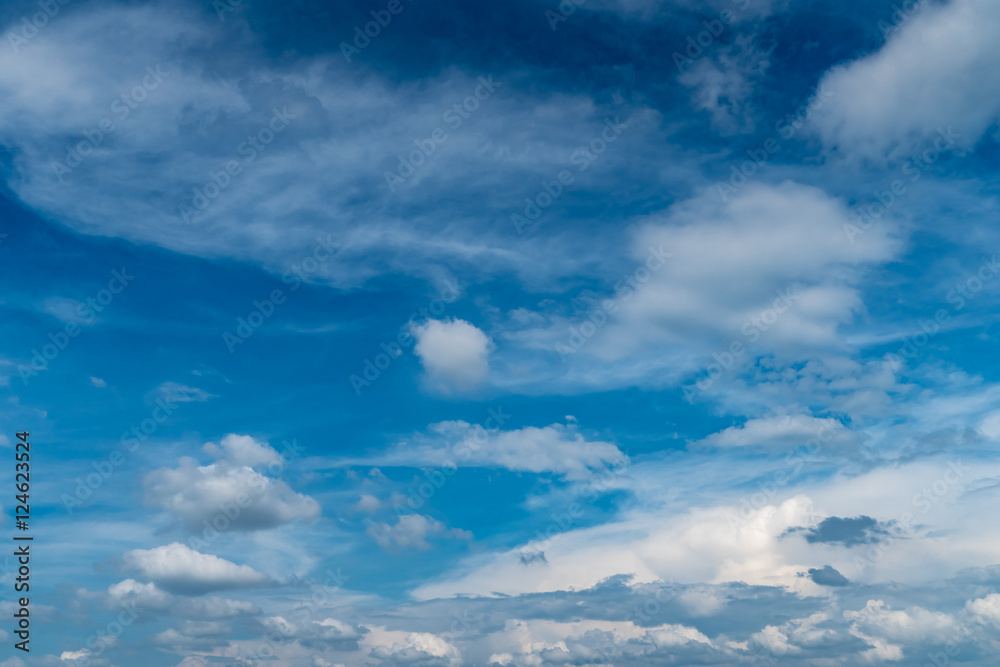 White cloud with Blue sky