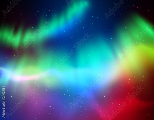 Vector illustration of northern lights