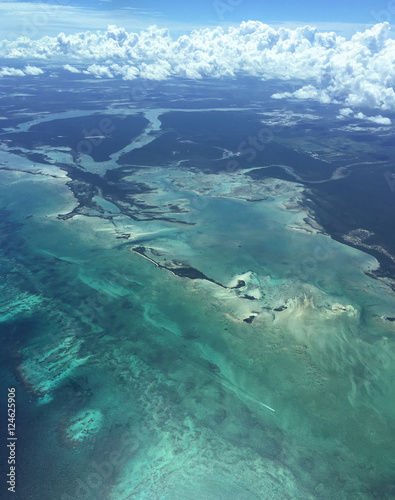 Aerial view of uninhabited Bahamas islands © Nejron Photo