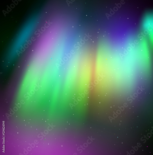 Vector illustration of northern lights