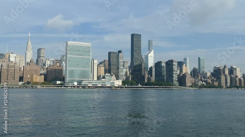 Skyscrapers, Buildings and Towers at East River, Manhattan Skyline, New York City Waterfront photo