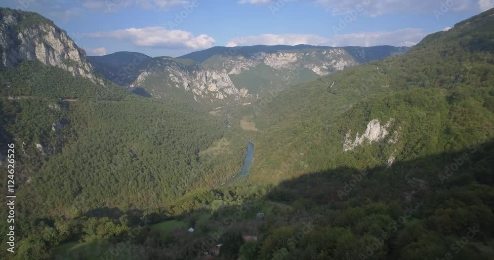 Aerial, Tara River Canyon, Montenegro Aerial, Tara River Canyon, Montenegro