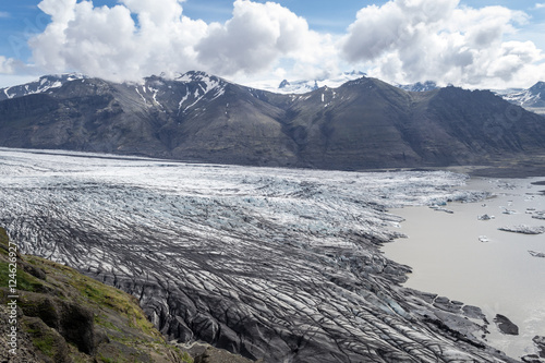 Skaftafellsjokull glacie one of the most impresive of Iceland photo