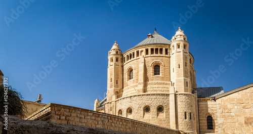 View of Dormition Abbey in Jerusalem