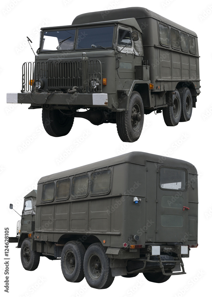 Obraz premium Polish military command car isolated on white