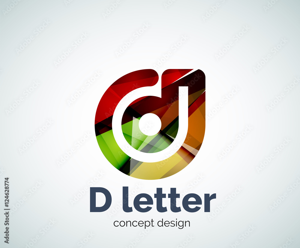 Vector D letter concept logo template Vector D letter concept logo template