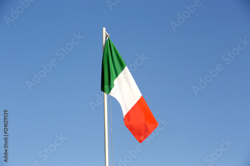 National flag of Italy on a flagpole