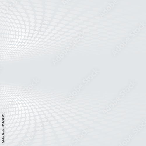 Abstract grey and white halftone perspective background.