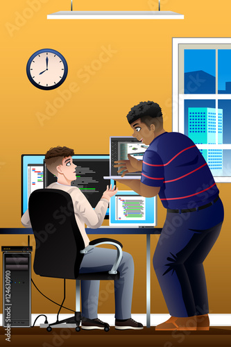 Computer Programmers Working in the Office