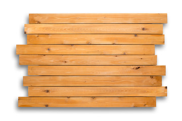 Cedar wood background of staggered boards