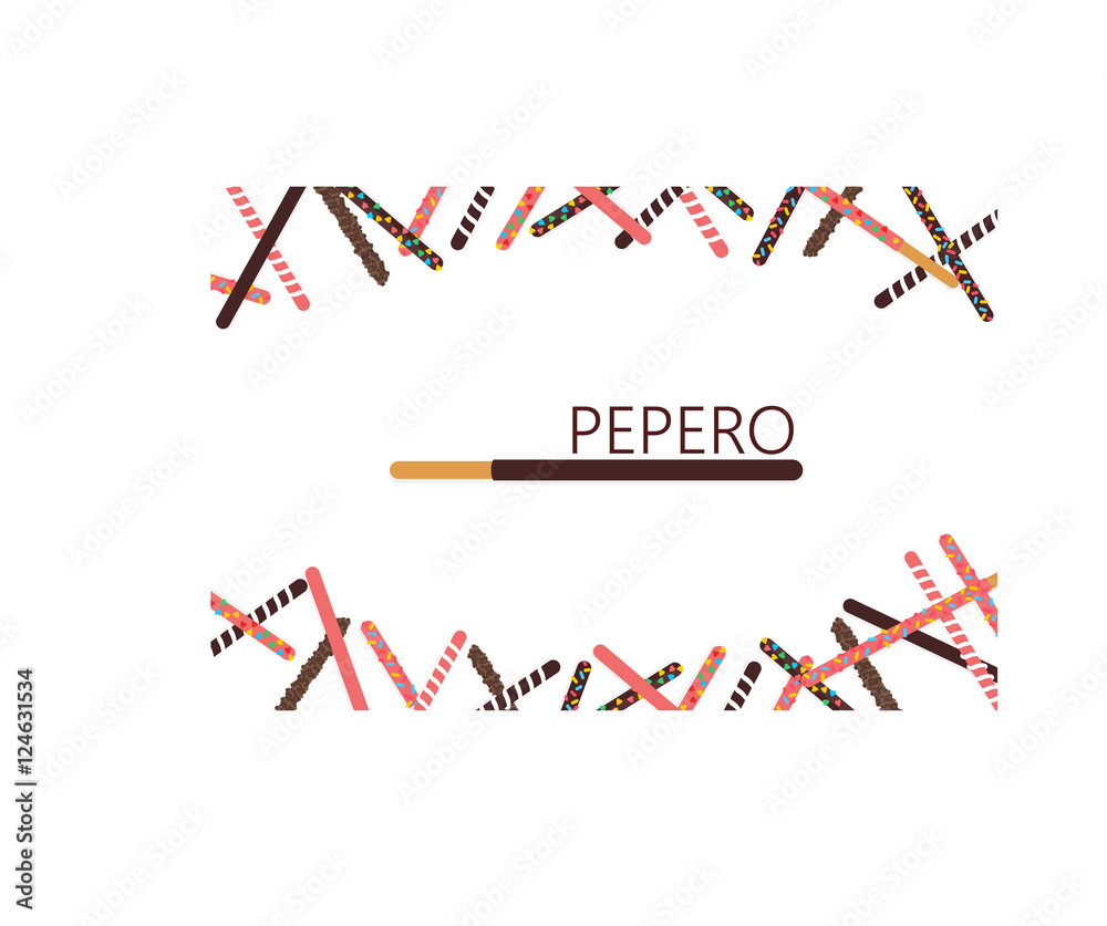 Assorted chocolate dipped biscuit sticks on white background Assorted chocolate dipped biscuit sticks on white background