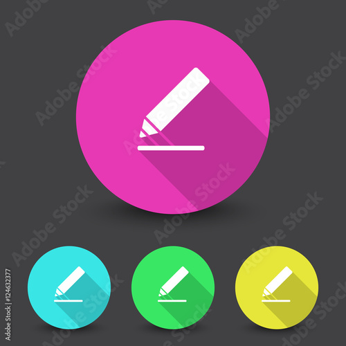 White Sign Here icon in different colors set