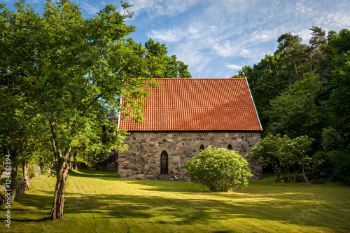 Lovoy kapell - medieval chapel in Norway village photo