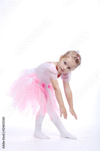 balerina dancer on bright background