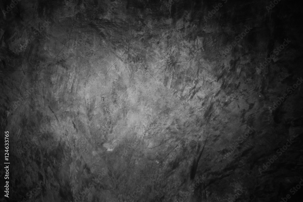 Fototapeta premium Dark concrete wall background, old grungy texture.