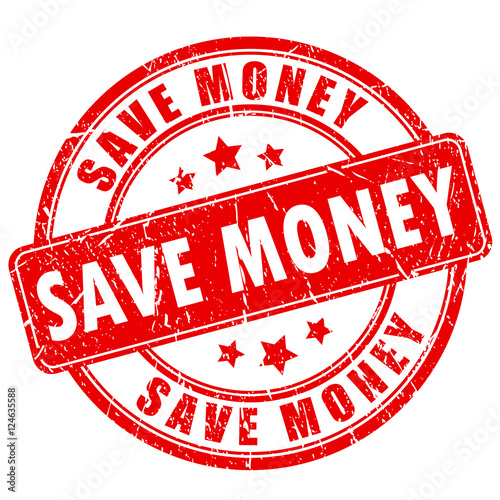 Save money rubber stamp