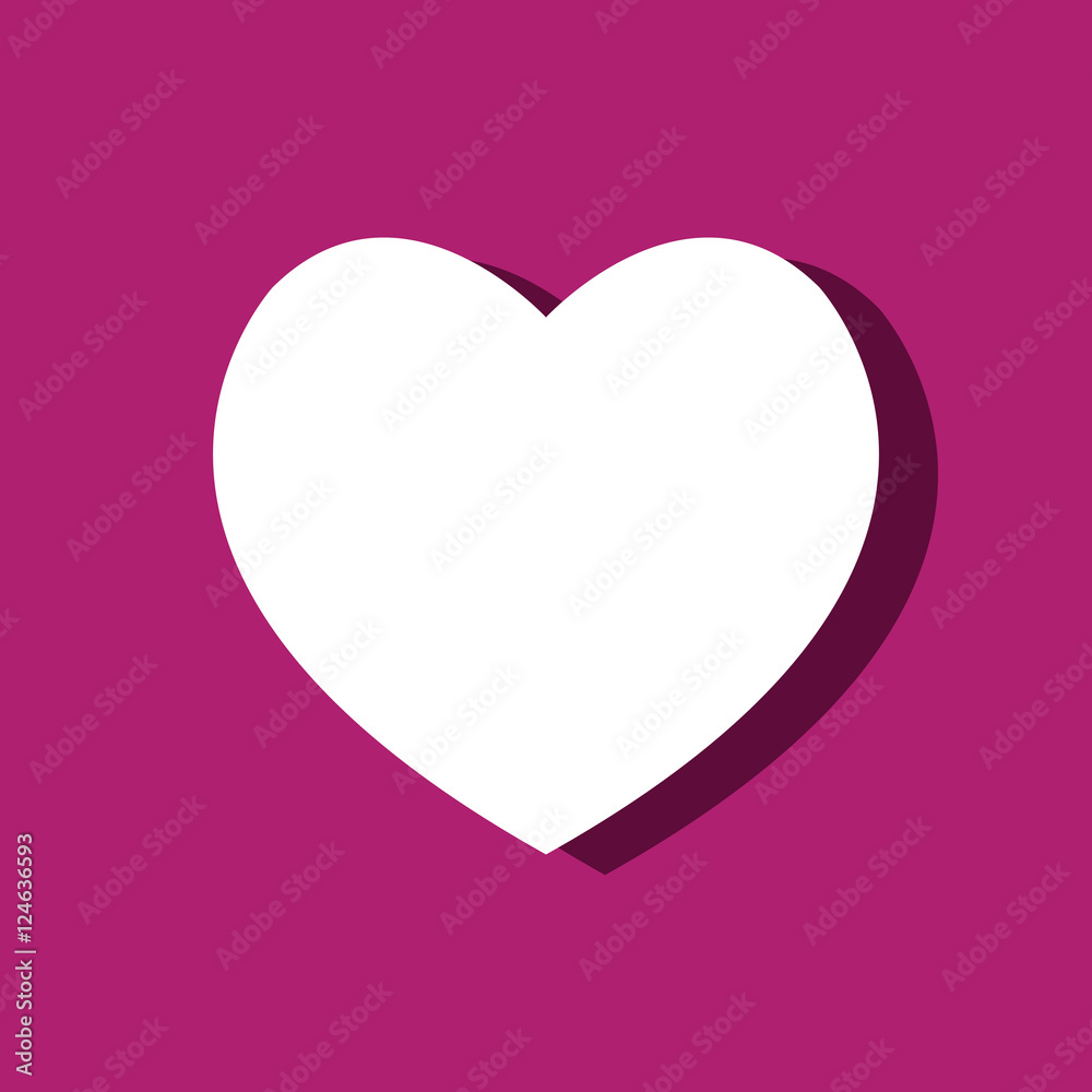 heart love silhouette isolated icon vector illustration design