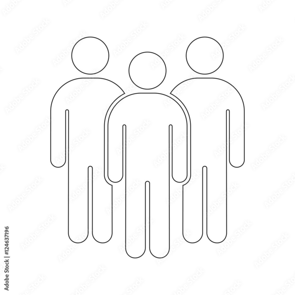 People line icon, leader and team. Vector illustration. People line icon, leader and team. Vector illustration.