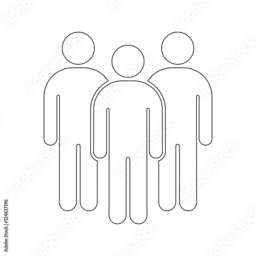 People line icon, leader and team. Vector illustration.