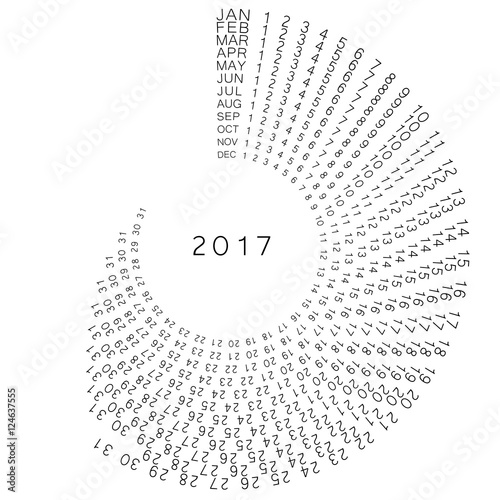 2017 spiral calendar