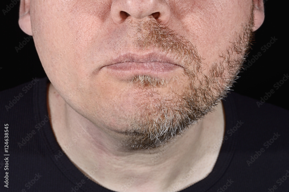 Obraz premium halb rasierter Bart