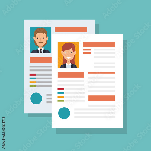 cv document paper isolated icon vector illustration design