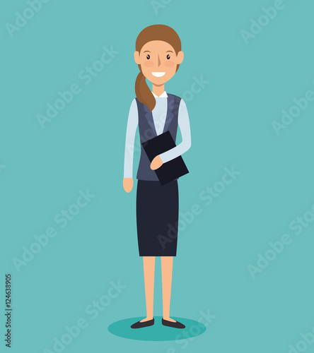 businesswoman avatar elegant icon vector illustration design