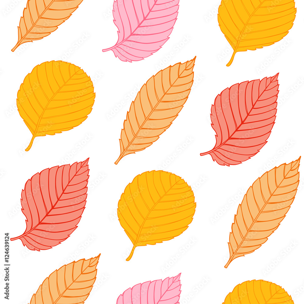 Fototapeta Autumn seamless pattern