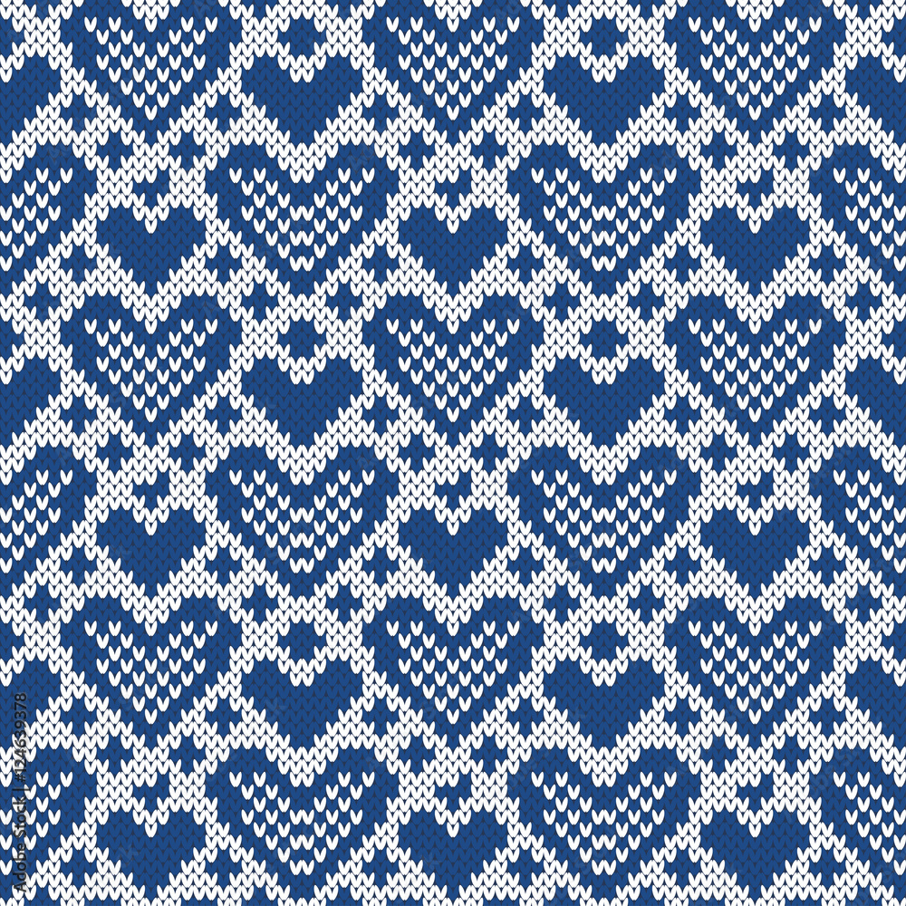 Heart Seamless Knitting Pattern