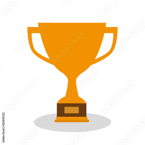trophy cup winner isolated icon vector illustration design
