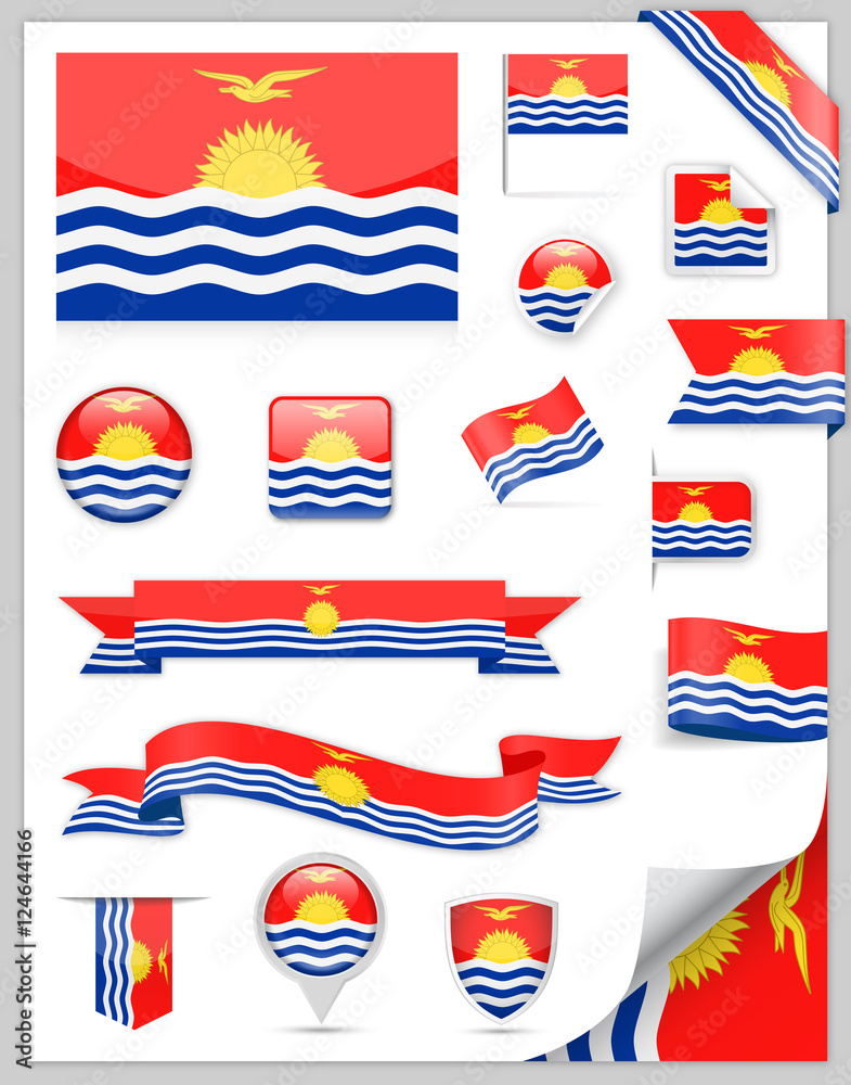 Kiribati Flag Set - Vector Collection Kiribati Flag Set - Vector Collection