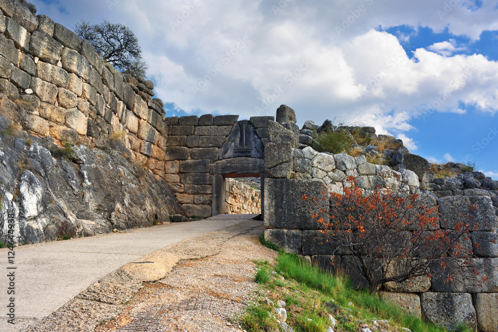 Wunschmotiv: The Lion Gate in ancient Mycenae, Greece #124644938