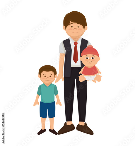 group family members characters vector illustration design