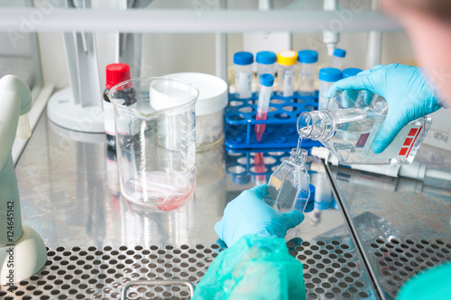 Activity in the research laboratory to treat cancer disease