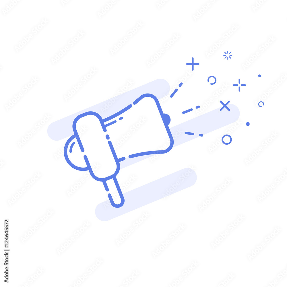 Vector illustration of icon shopping promotion concept in line style ...