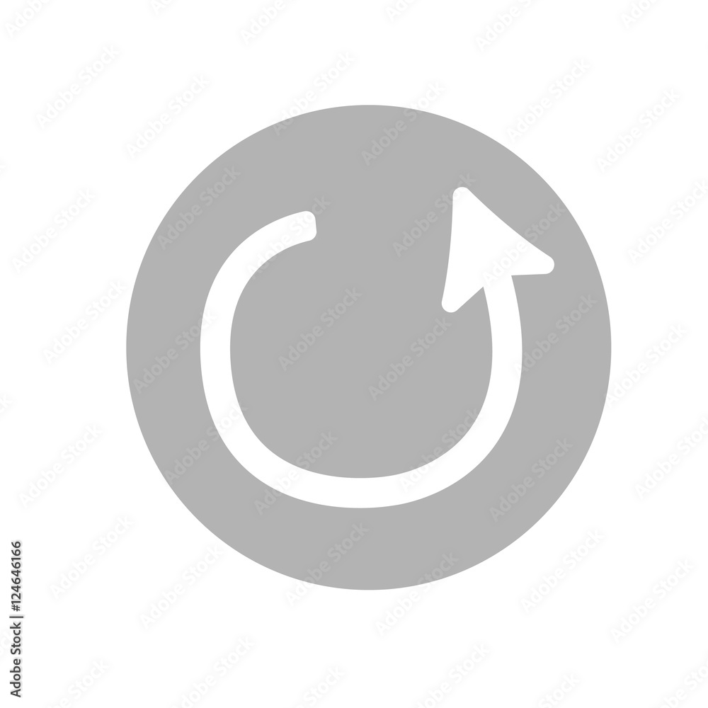 Undo changes media player icon illustration. Gray and white icon. Vector illustration Undo changes media player icon illustration. Gray and white icon. Vector illustration