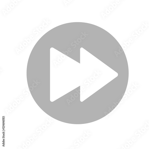 Next track media player icon illustration. Gray and white icon. Vector illustration
