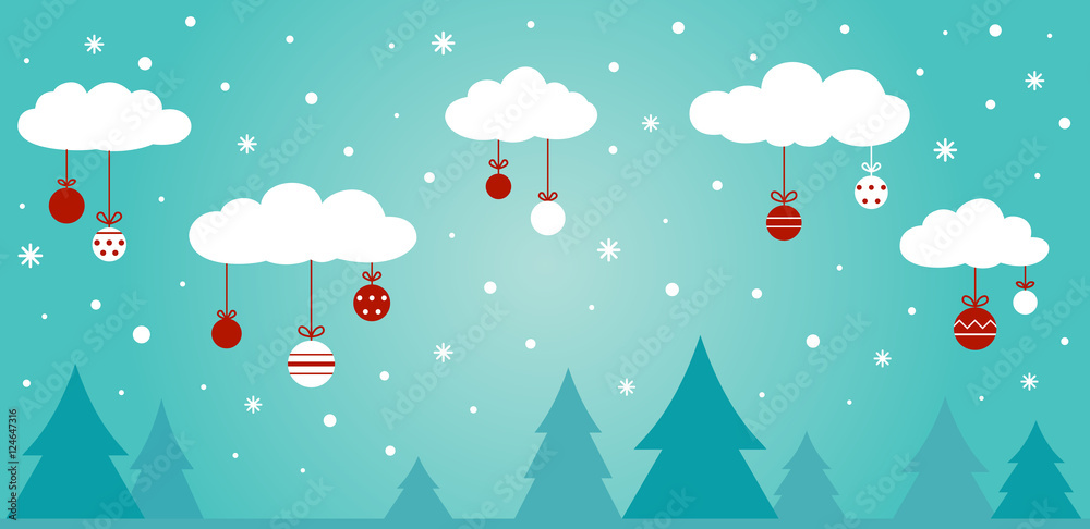Cute winter holiday background