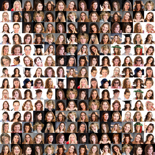 collage of woman with different expressions and moods