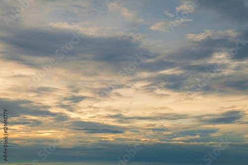 cloudy sky in evening