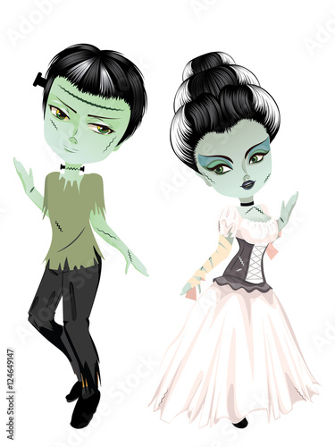 Monster Frankenstein with Bride