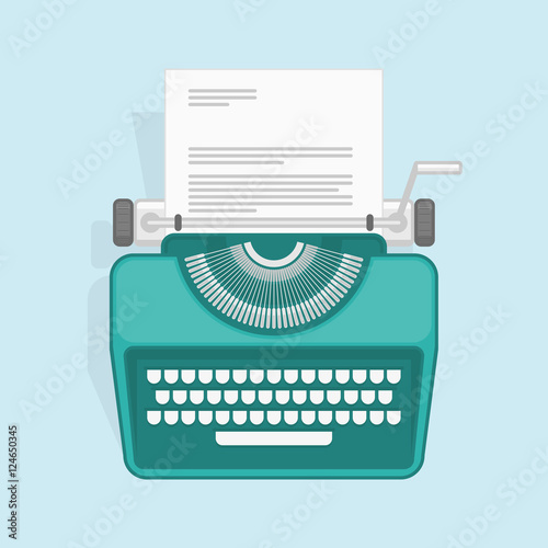 Vector flat typewrite.