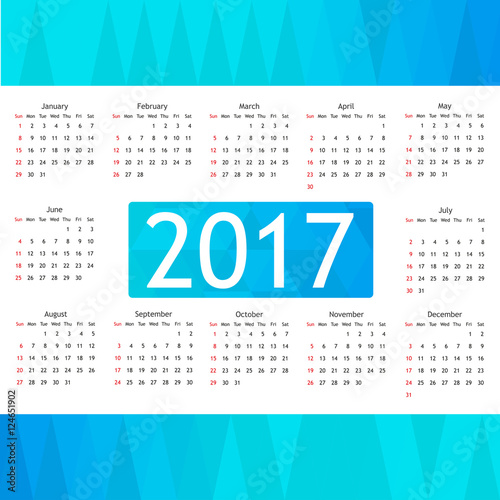 2017 Calendar background 