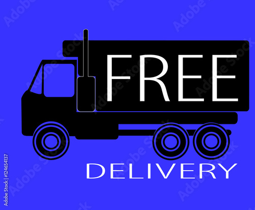 truck with inscription free delivery