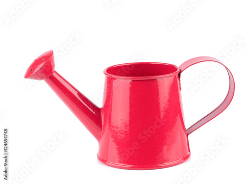 Concept of gardening, red watering can