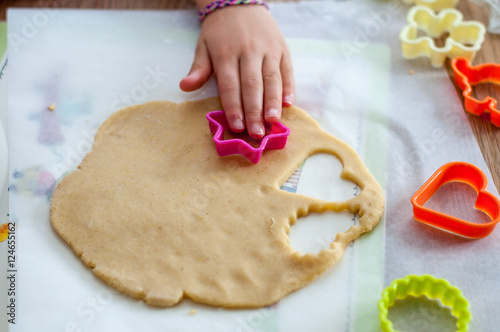 Cooking christmas cookies photo