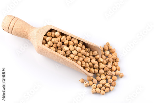 chick pea on white background