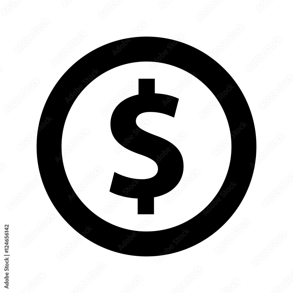coin money flat line icon vector illustration design coin money flat line icon vector illustration design